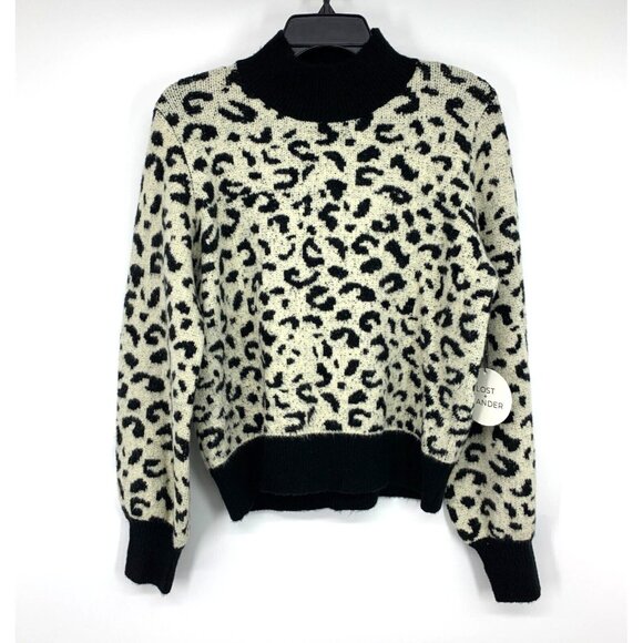 Lost + Wander Sweater My Dearest Leopard Mock Neck - Picture 2 of 9